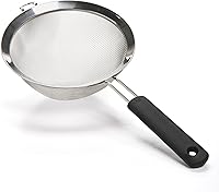 OXO Good Grips 8-Inch Double Rod Fine Mesh Strainer - Sturdy Non-Slip Kitchen Tool for Pasta, Veggies & Grains