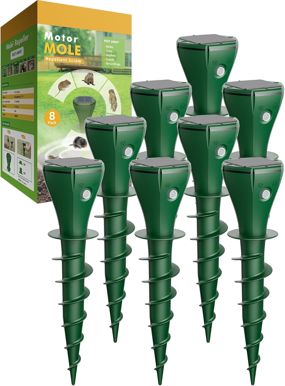 Mole Repellent Solar Powered for Lawns