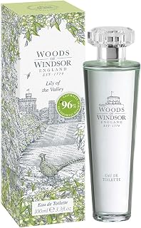 Woods of Windsor Woda toaletowa Lilly of the Valley, kwiatowe perfumy damskie z nutami zroszonych zielonych liści, olejk
