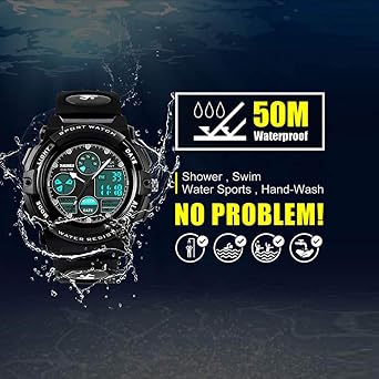 cofuo Kids Digital Sport Watch, Boys Girls Waterproof Sports Outdoor Watches Children Casual Electronic Analog Quartz Wrist Watches with Alarm Stopwatch
