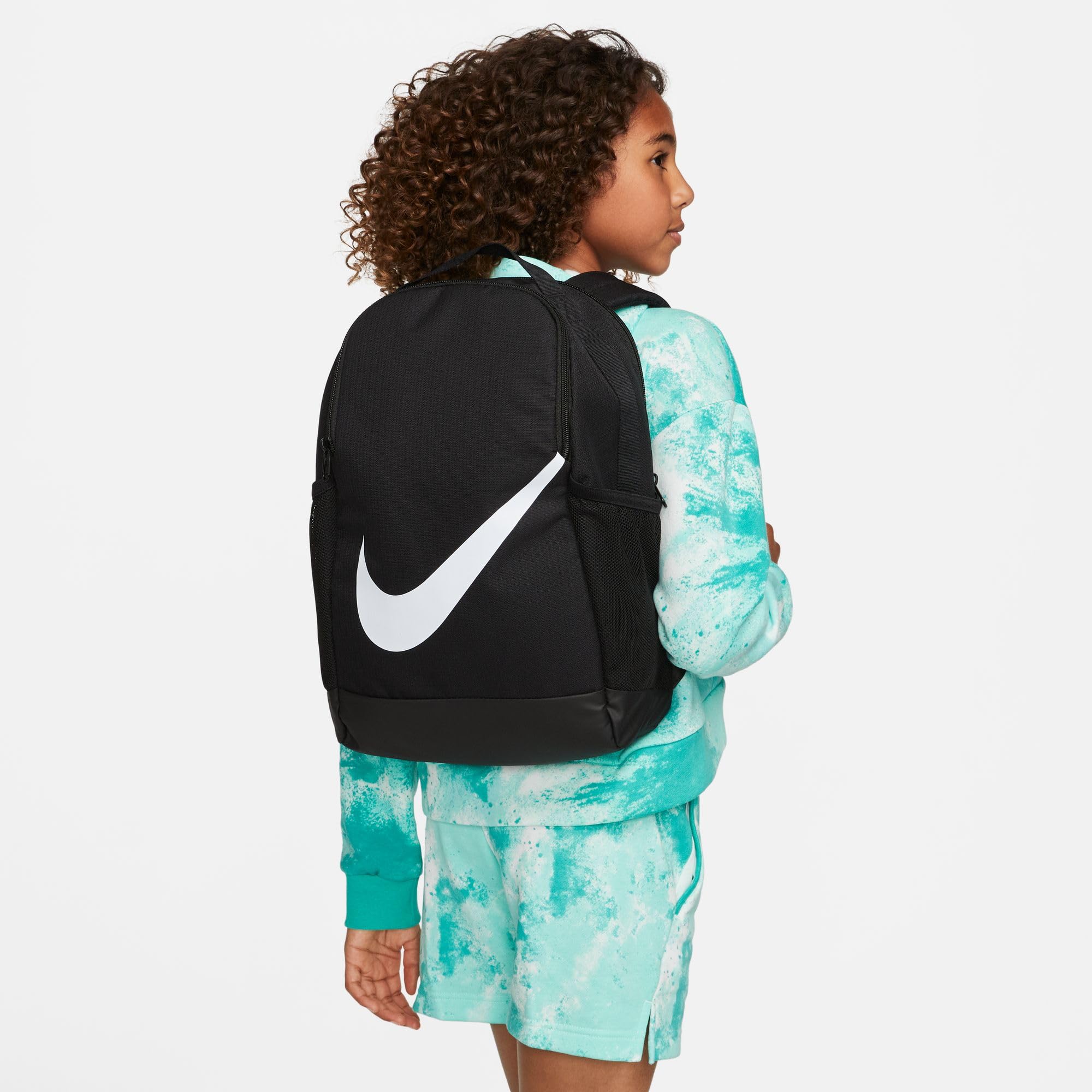 Nike Brasilia, Sac à Dos Mixte Enfant, Black/Black/White, Taille Unique