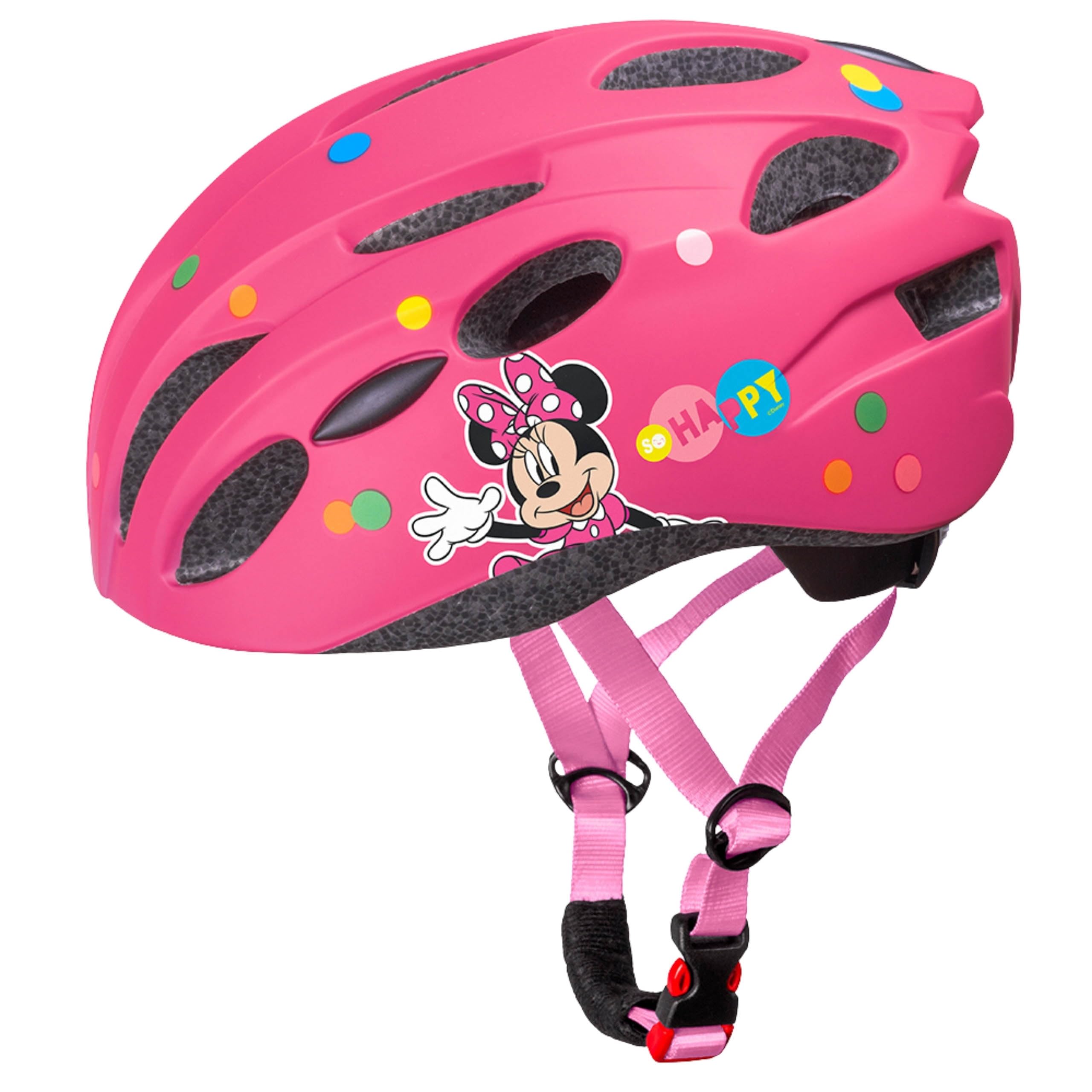 DISNEY SAFE bicycle helmet for girls, for cycling, SPORTY, ADJUSTABLE 52-56 cm (DISNEY Minnie Mouse 4)