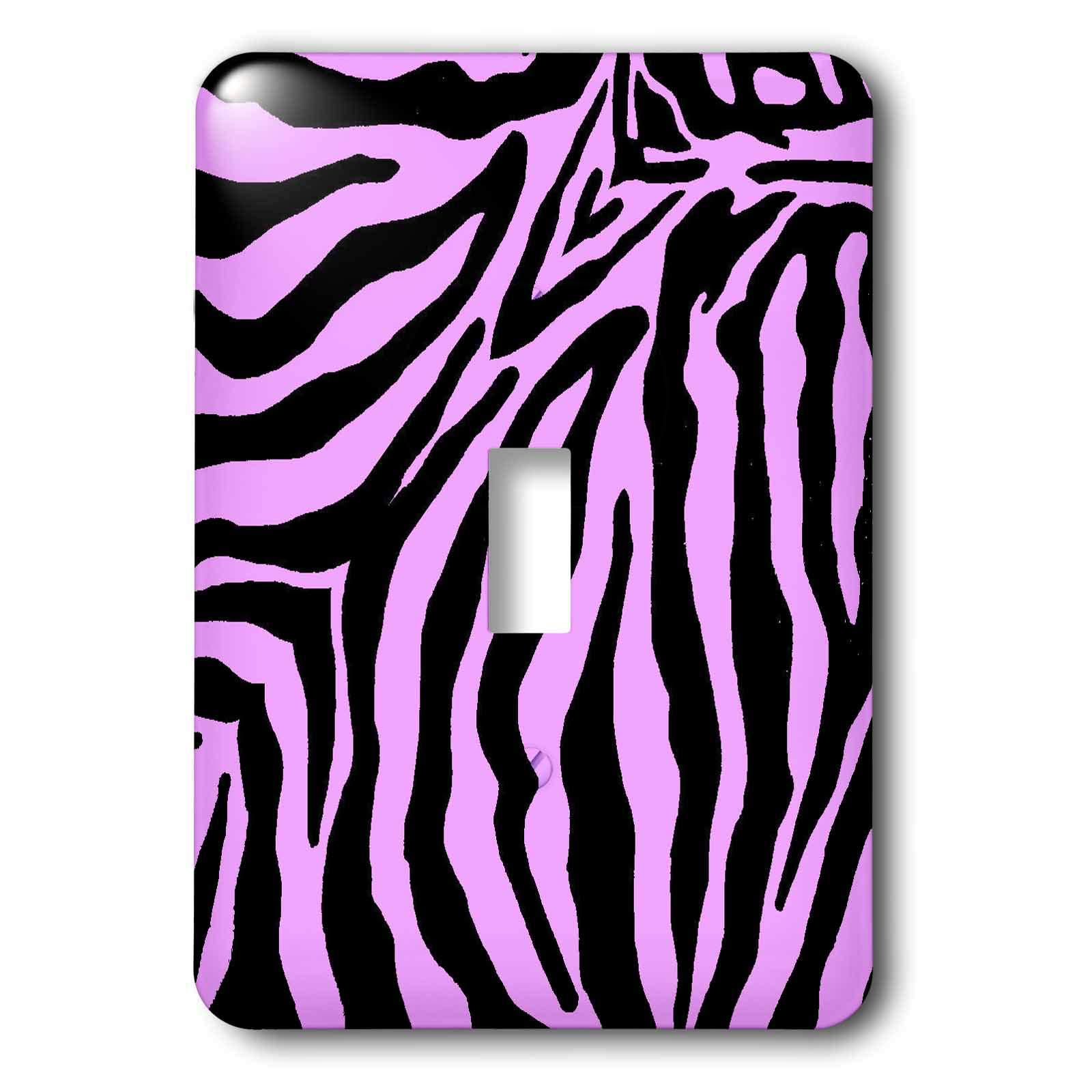 3dRose lsp_26082_1 Pink and Black Zebra Print Light Switch Cover