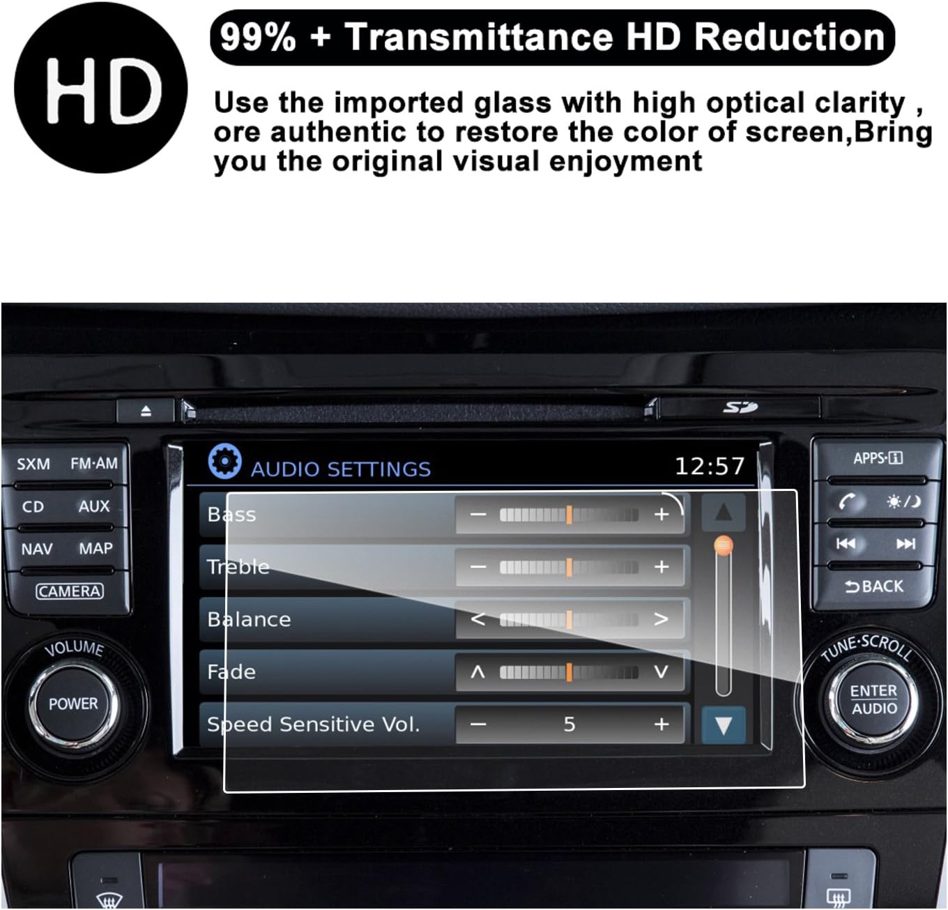 2017 rogue sport connect 7 inch touch screen car display navigation screen protector ruiya hd clear tempered glass car in dash screen protective film