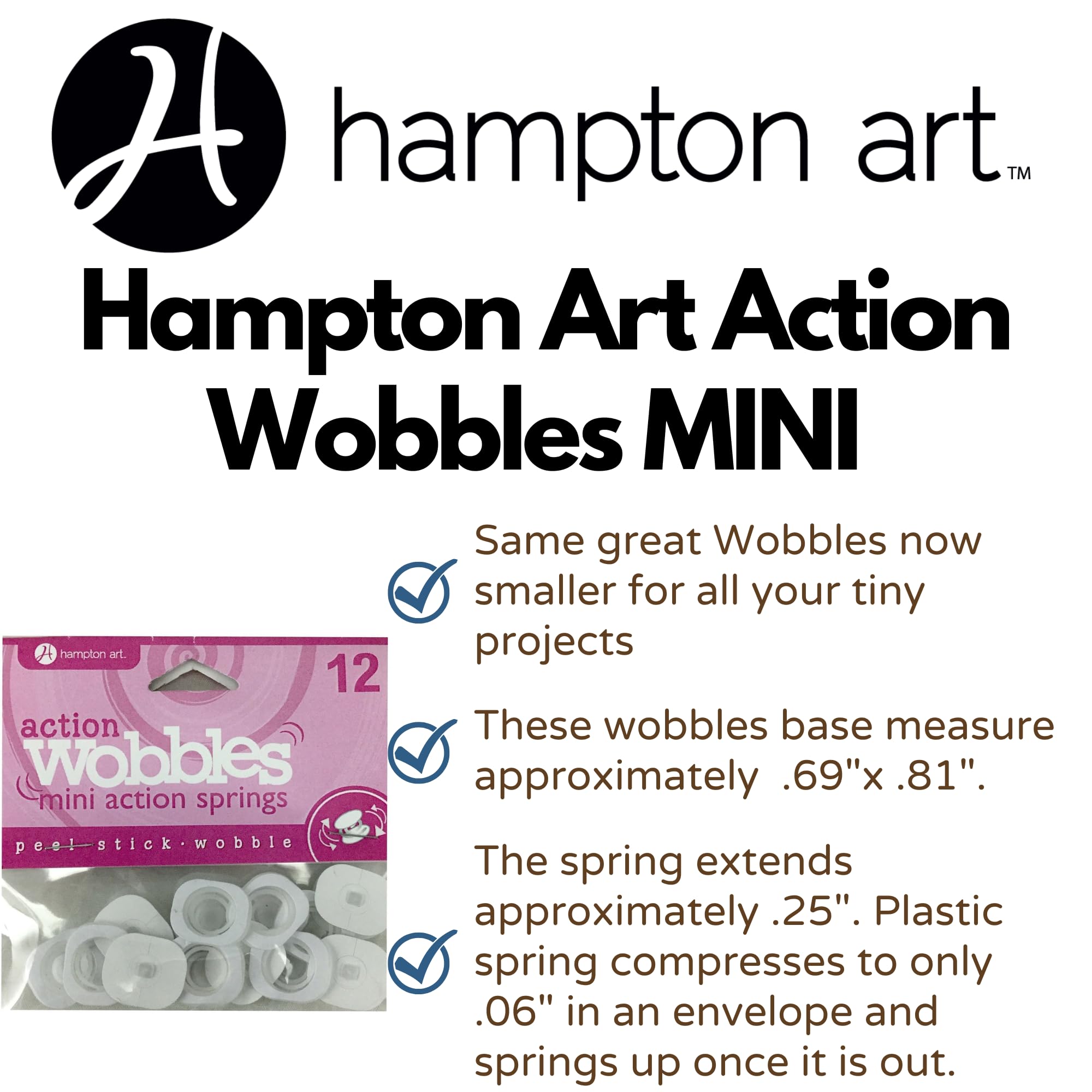 Hampton Art Wackelfedern – 12 Stück Für Kreative Bastelprojekte, Mit Selbstklebenden Enden