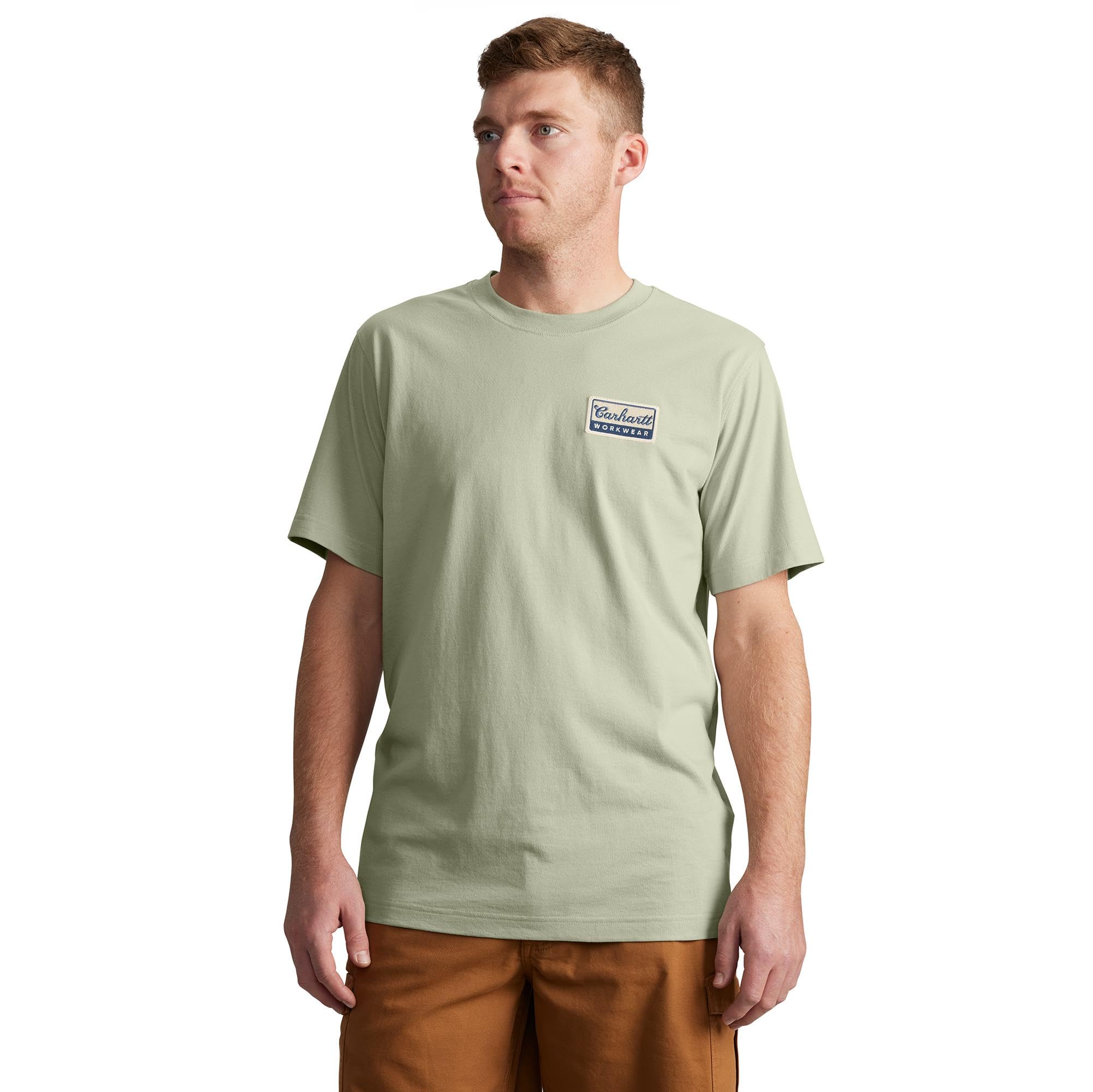 Carhartt Mens 106764 Relaxed Fit Lightweight Short-Sleeve Script Patch T-Shirt