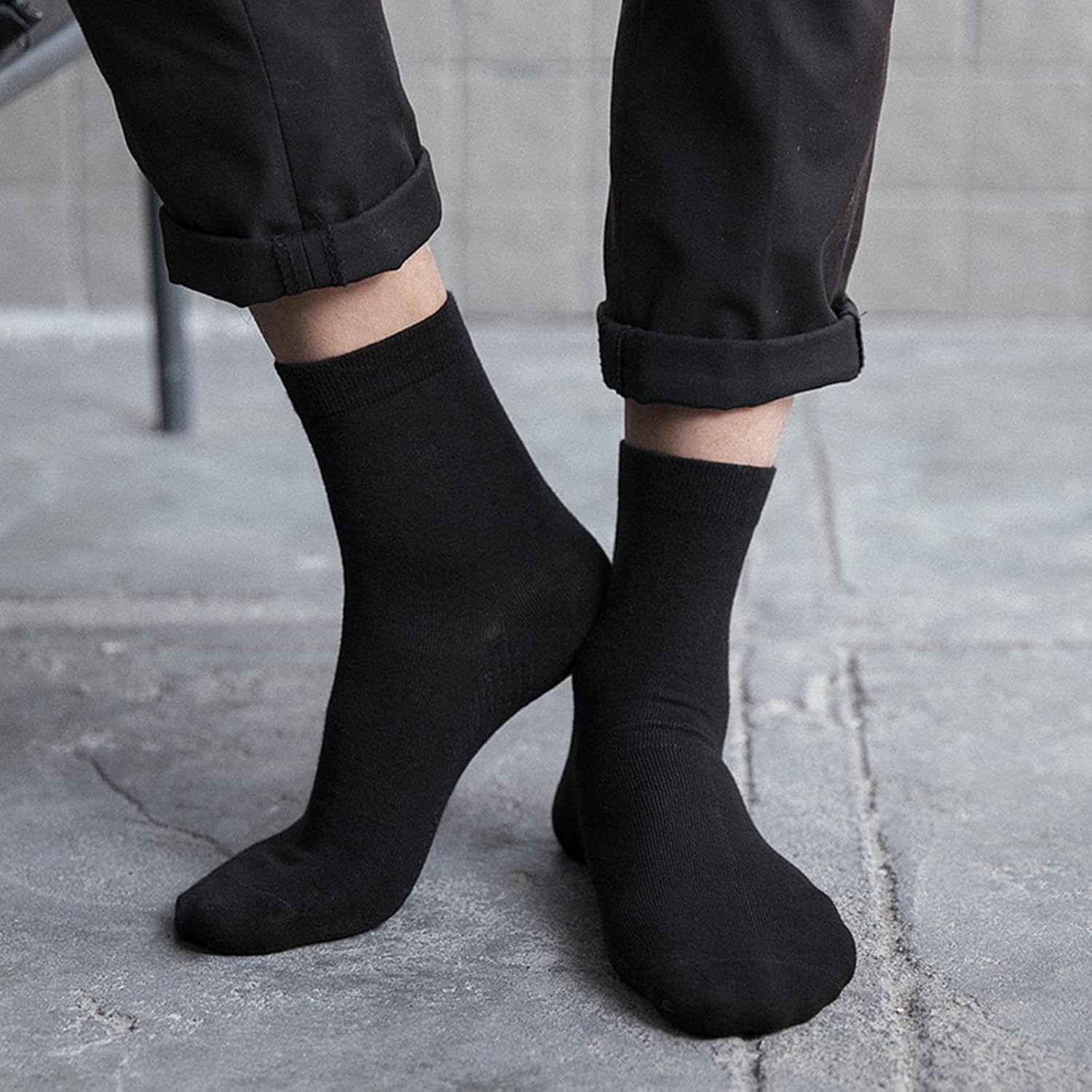 Tergy 50 Pairs Quarter Ankle Socks Crew Socks Athletic Socks for Men Women Breathable Cushion Socks for Running Hiking