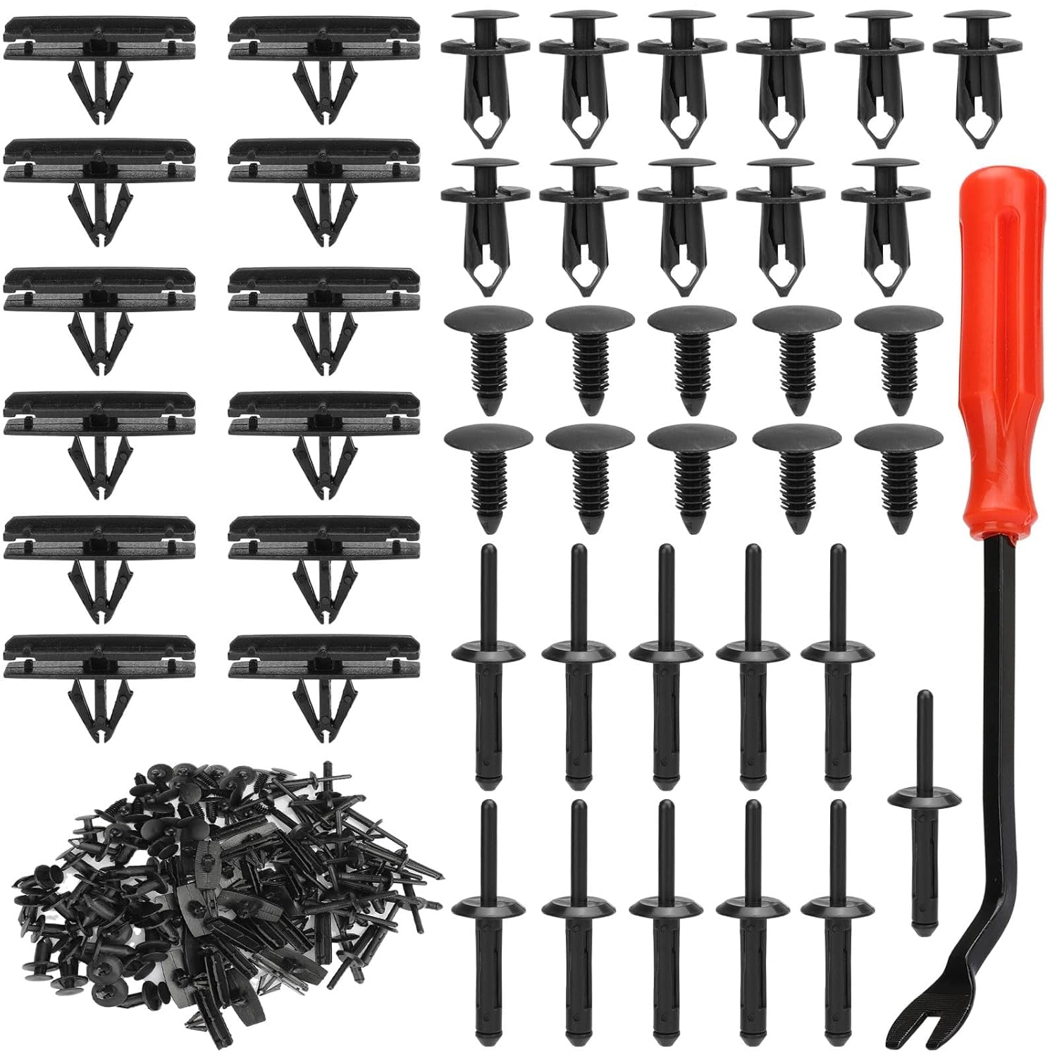 Linkstyle 121PCS Wrangler Grille Fastener Retainer Clips