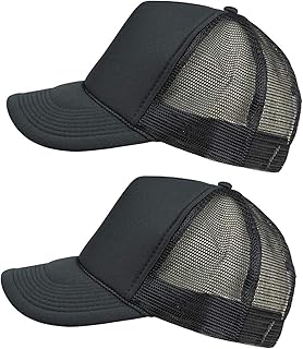 قطعتان من قبعات البيسبول الفارغة لسائقي الشاحنات صيفية شبكية 2 بسعر 1 للرجال