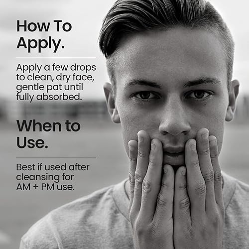 Miniatura 6 de Man Skin Supreme Moisture Serum Mens I Mens Suero facial antienvejecimiento de día y noche I Suero de humedad avanzada con ácido hialurónico, aceite