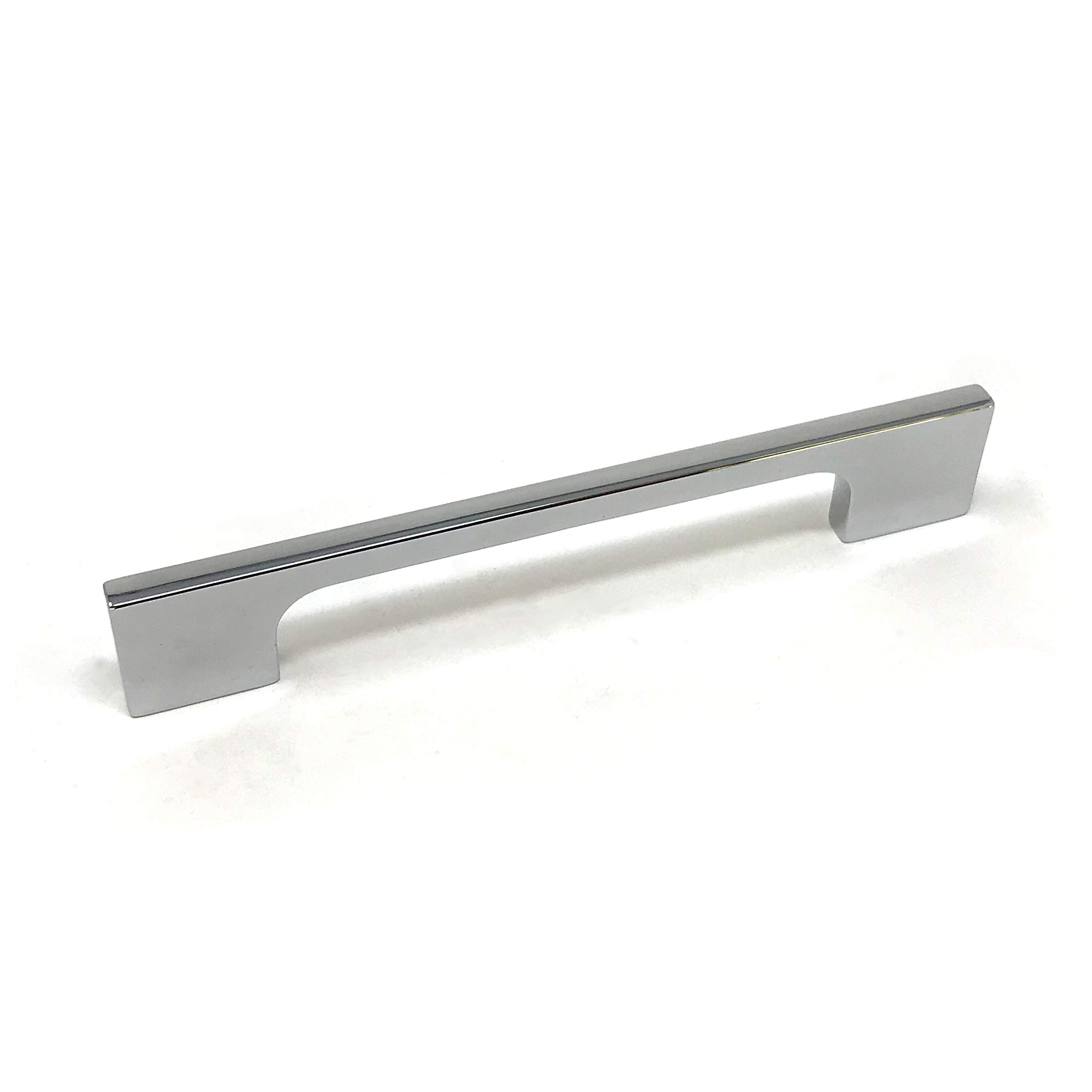 128mm Polished Chrome Cabinet Handle Slim Square Kitchen Cupboard Door Drawer Pull Bedroom Bathroom Furniture from B&Q