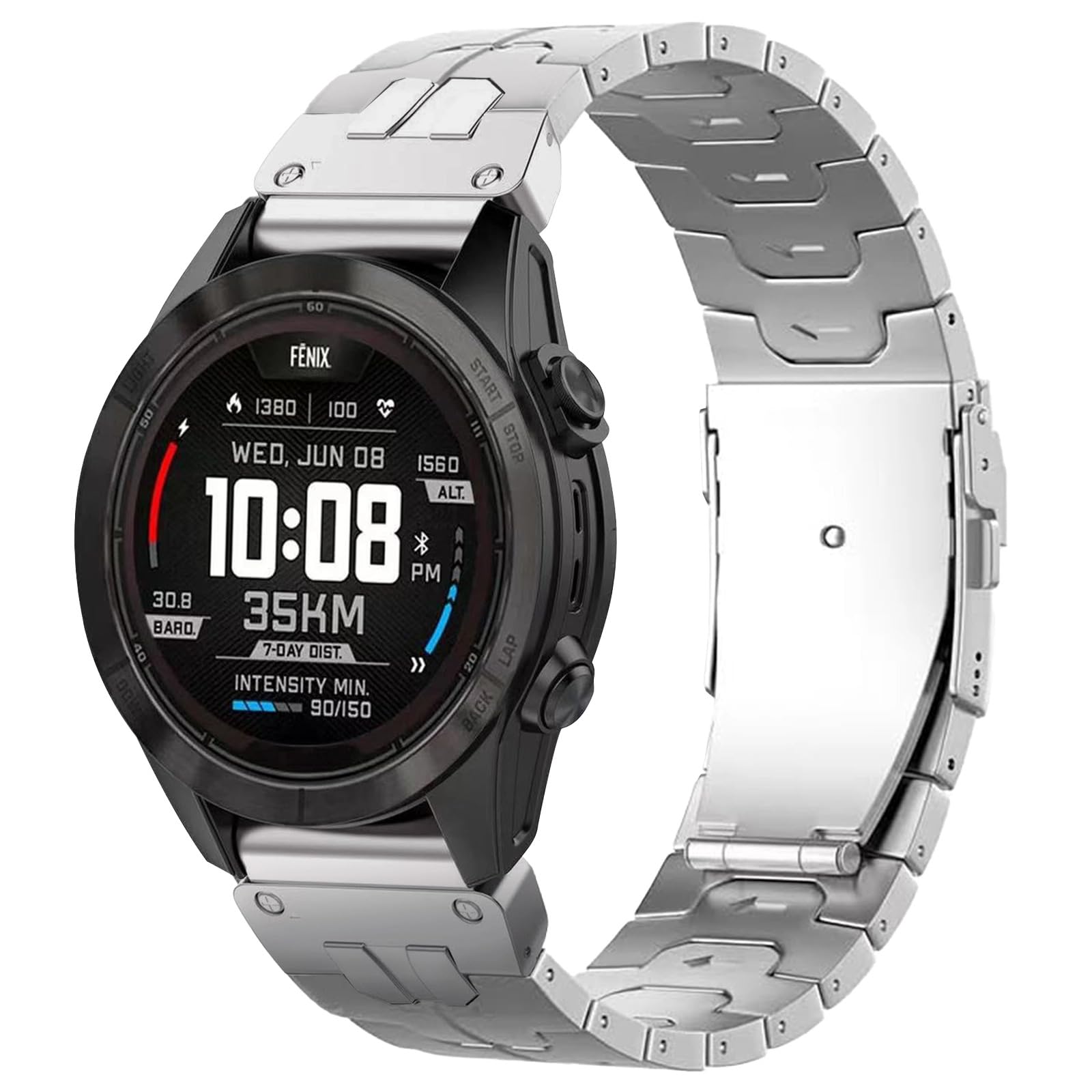 26mm Titan Armband Kompatibel mit Fenix 8 51mm/Enduro 3 51mm/7X Pro/6X Pro, 22mm Metall Armband Schnellverschluss Kompatibel mit Fenix 8 47mm/E 47mm/7/6 Pro/5 Plus/Forerunner 965 955