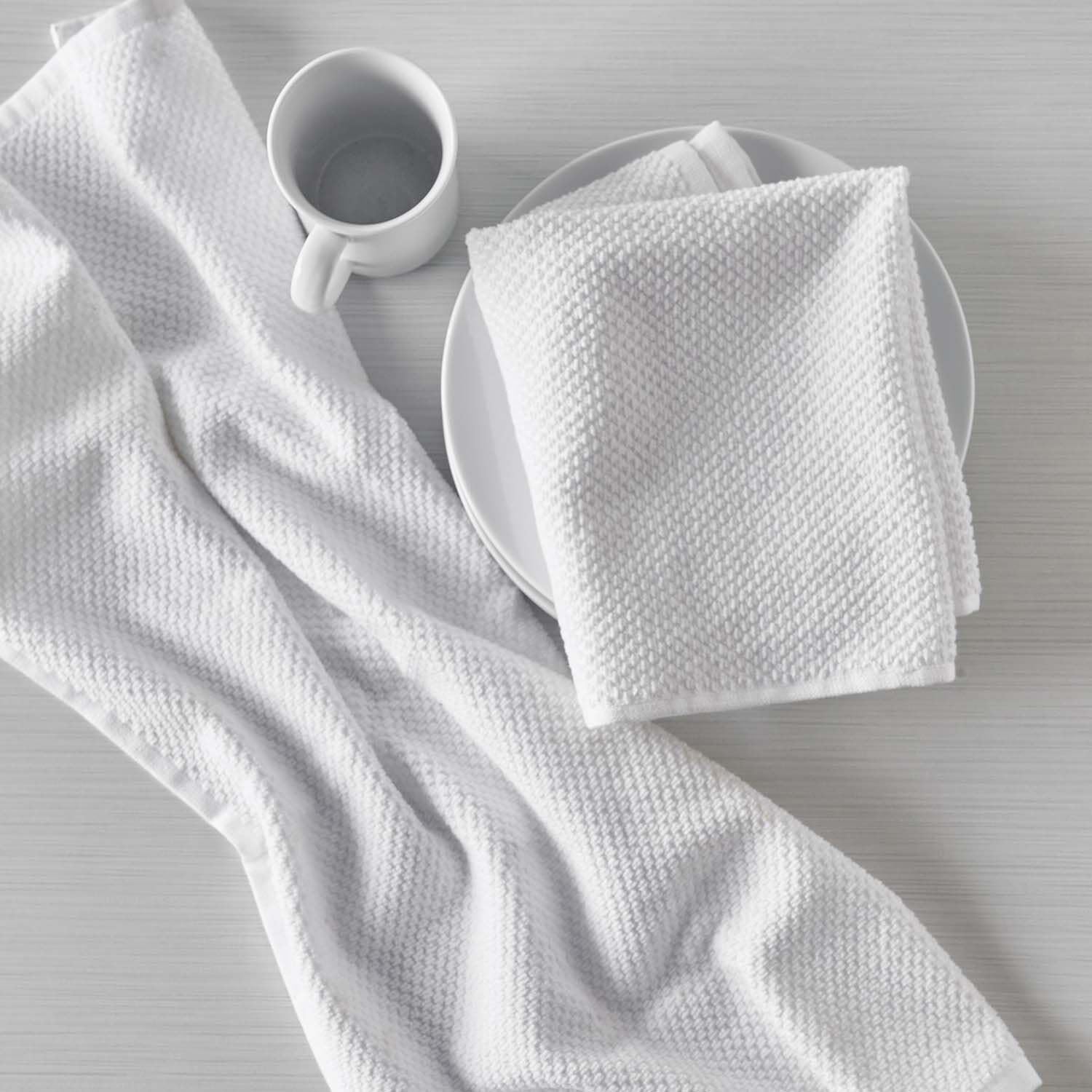 Sur La Table Organic Cotton Kitchen Towels, White