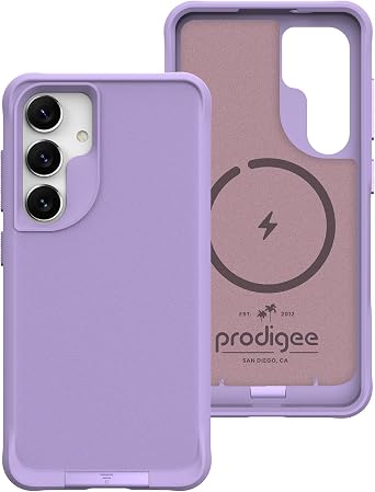 Prodigee Balance for Samsung Galaxy S25 Series, Compatible with MagSafe, Slim & Tough, Military Grade Protection, Built in Kickstand Balance Lavender, Samsung S25 Plus 6.7