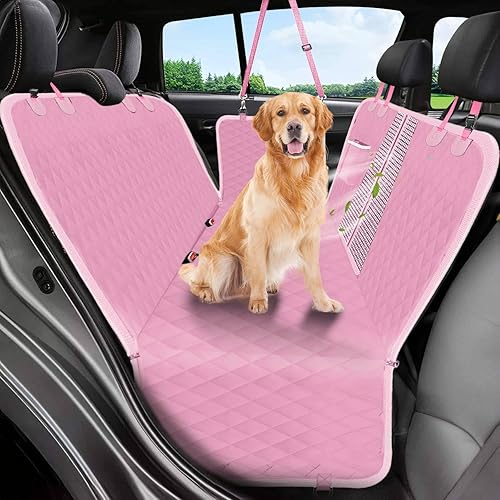 Vista 12 de Funda de asiento de coche para perros, funda de asiento para perros 600D resistente y duradera para asiento trasero, hamaca para perros 100% Negro