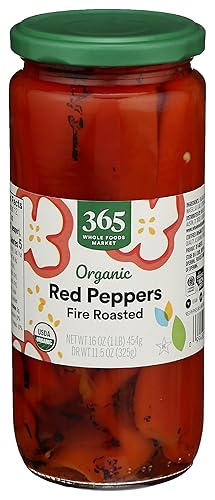 365 by Whole Foods Market, Red Peppers Fire Roasted Orgánico, 16 onzas