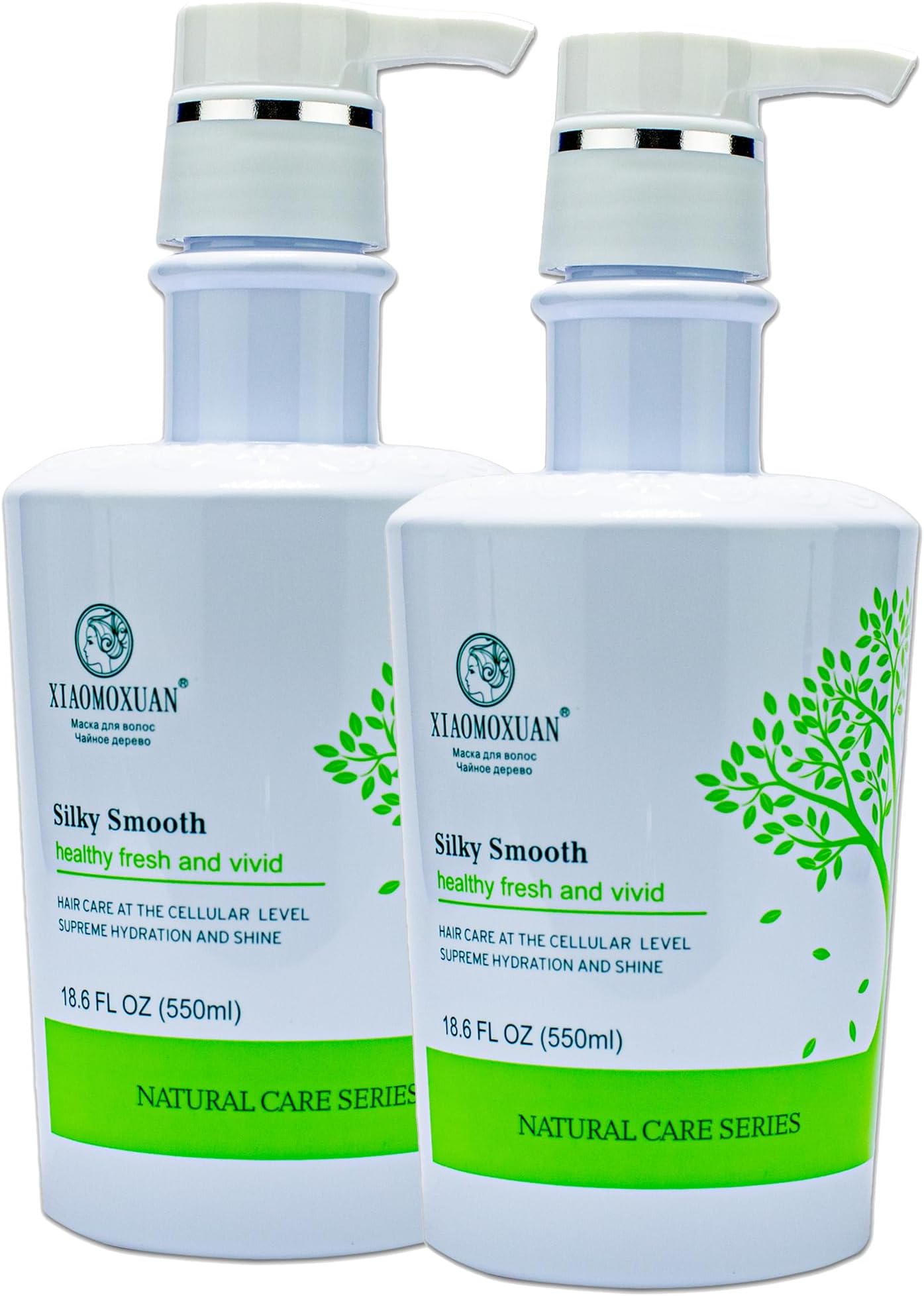 Moisturizing Hair Mask Silky Smooth - Scalp Nourishing Moisture Masque - Deep Hydrating for Dry Hair Breakage and Split Ends Repair - Control Frizz Treatment Natural Tea Tree Mask Pack of 2