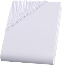 Visaggio Microfibre Fitted Sheet 90-100 x 200 cm White Microfibre Polyester Fitted Sheet