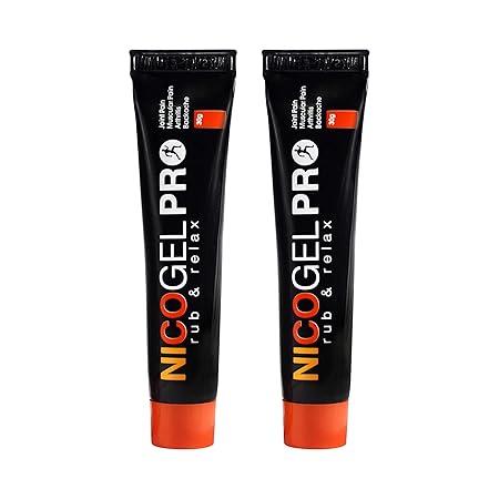 NICOGEL PRO Rub and Relax, Non-Sticky|Stain-Free and Fast Absorption|Ayurvedic Pain Relieving Ointment- 30 Gram(pack of 2)