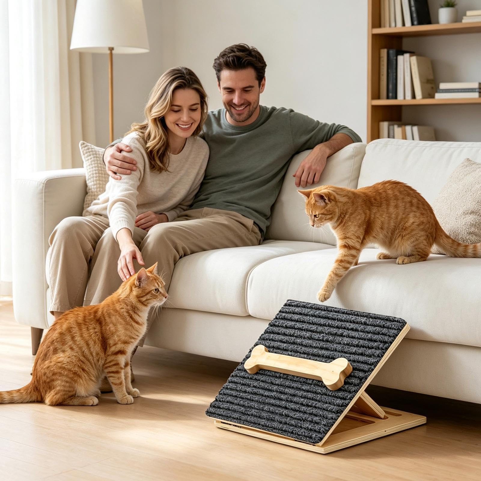 Rampa con Gradini per Cani Domestici Scalini E Gradini In Legno Antiscivolo | Scalini per Cani Domestici Adatto A Divano, Sofà, , Soggiorno, Abitazione, Autovettura,