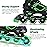 MammyGol Adjustable Inline Skates for Boys Girls Kids Youth with Light up Wheels, Green Beginner Blades Roller Skates for Boys Size 1 2 3 4 Ages 6-12