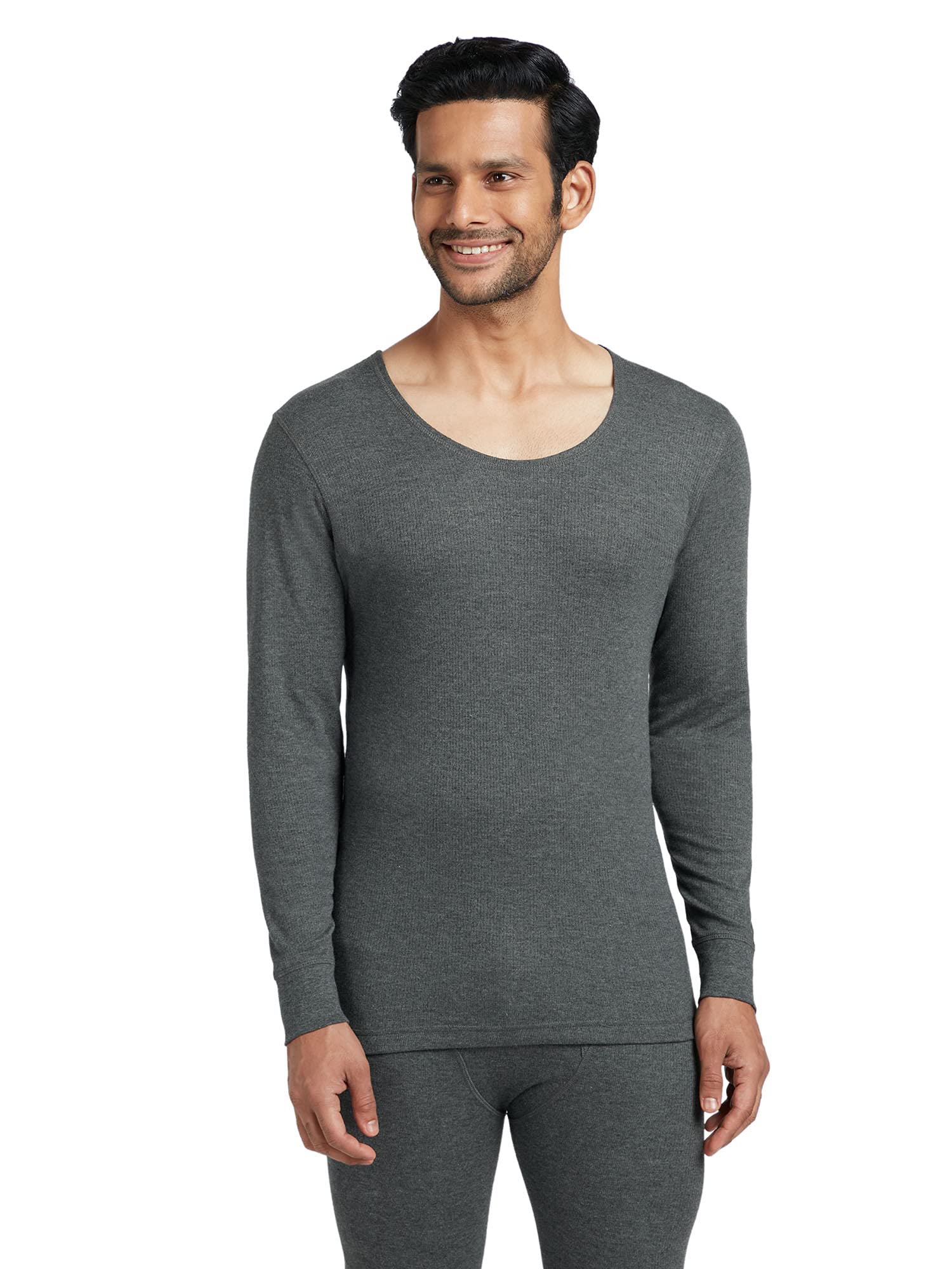 Men's Thermal Vest | Antibacterial, Skin Friendly with Superior Heat Retention | Slim Fit Solid Alpine IntelliHeat Thermal Vest