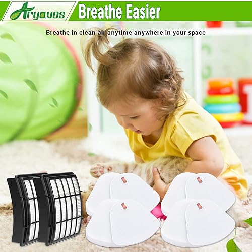 Miniatura 7 de 2 filtros Hepa + 4 de espuma y fieltro de repuesto para Shark Navigator Lift-Away Vacuum NV350, NV351, NV352, NV355, NV356E, NV357, NV360, NV370,