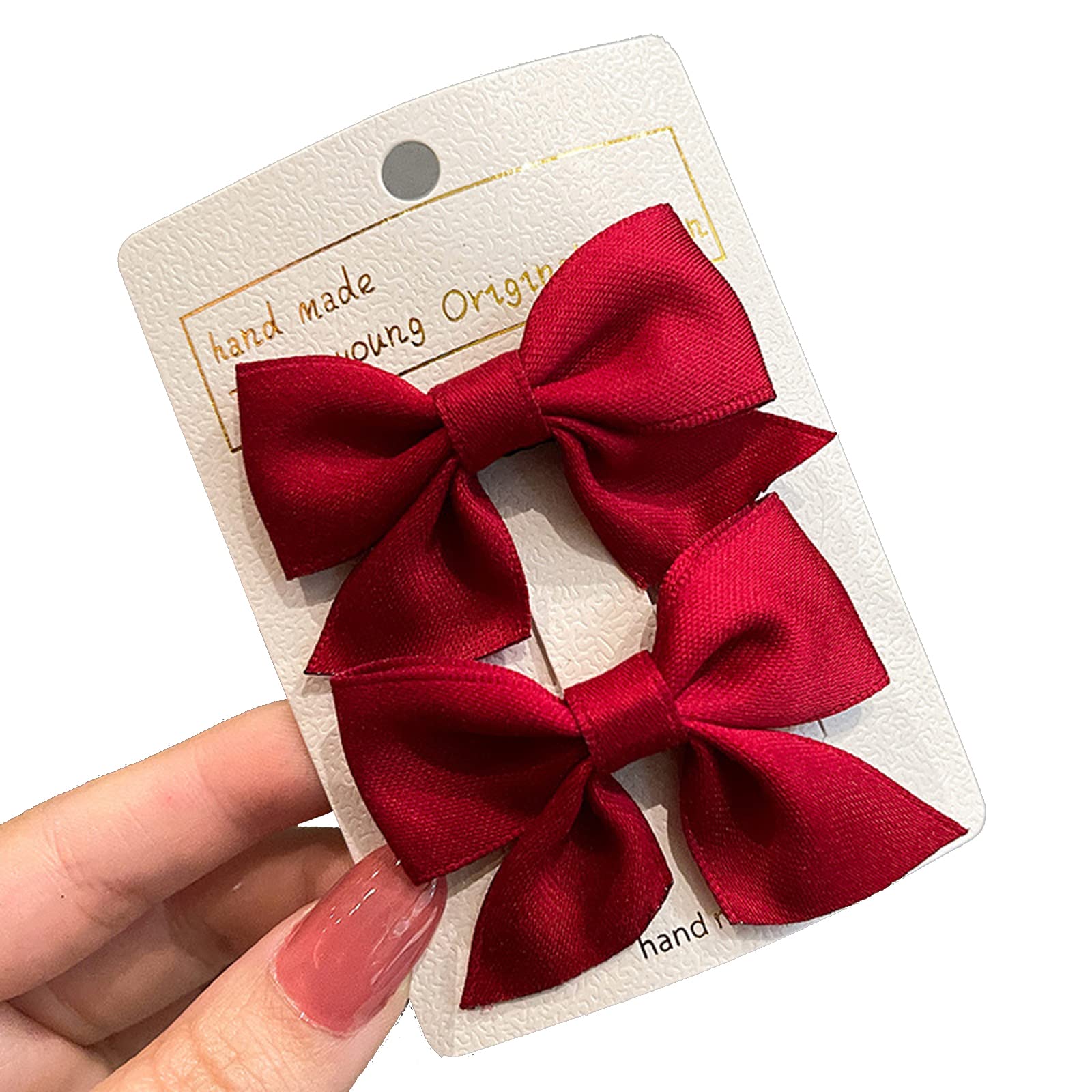 10/20 pezzi boutique piccoli fiocchi per bambini grosgrain 2 archi per capelli antiscivolo fermagli a coccodrillo completamente foderati per neonate bambini piccoli