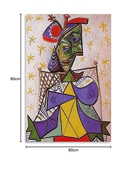 ピカソ(PICASSO)【籐椅子にすわる女】、高級画集画、状態良好 ピカソ(PICASSO)【籐椅子にすわる女】、高級画集画、状態良好