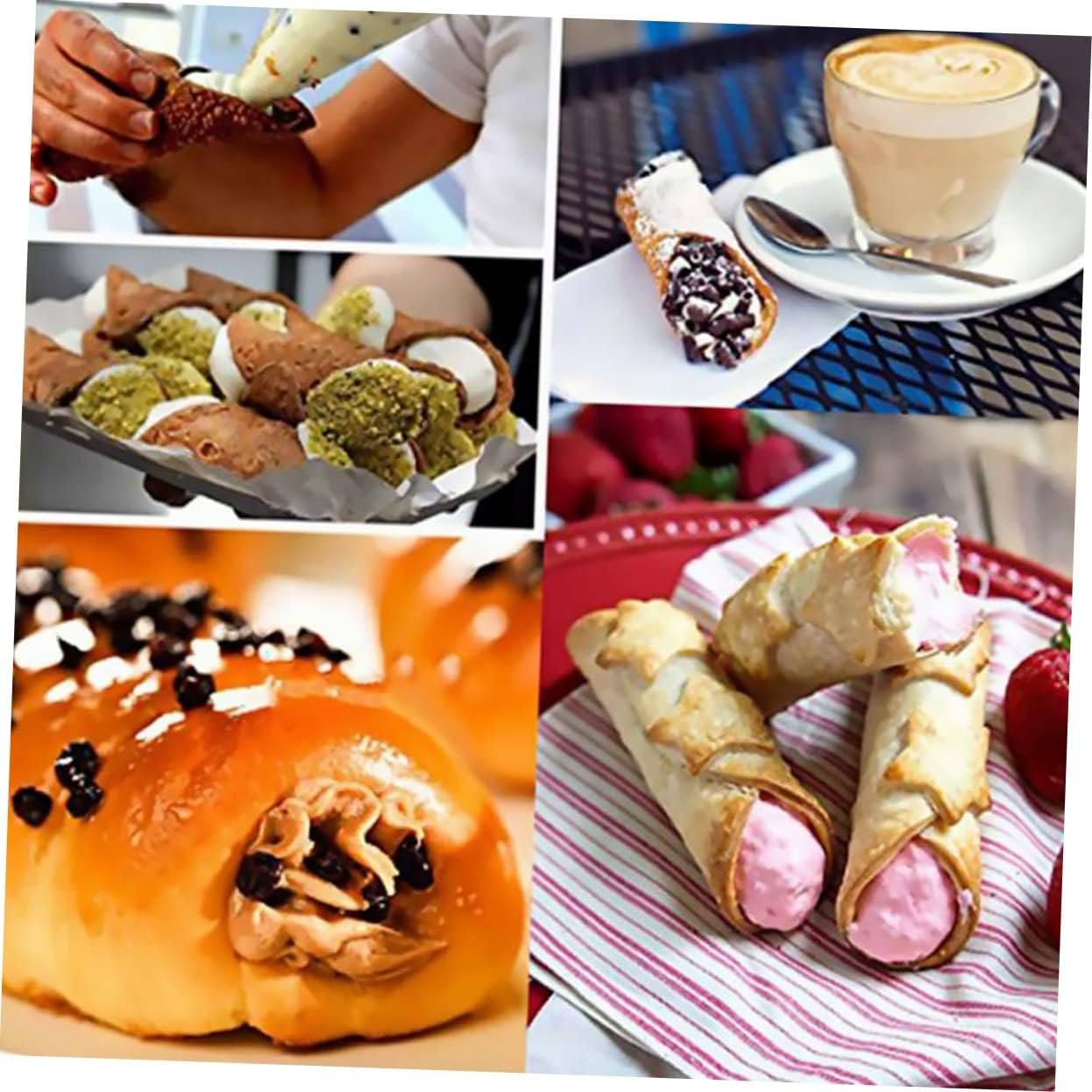 15pcs Croissant Molds Hollow Bread Baking Tubes Bakeware Stainless Steel Tart Molds