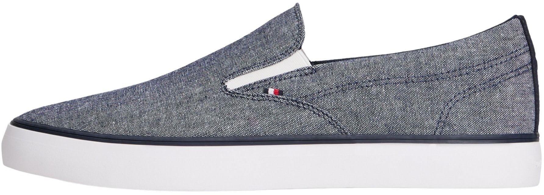 Tommy Hilfiger Men's Harlem Core Ii Slip On Chambray FM0FM05819 Low Top, Blue (Desert Sky), 6.5