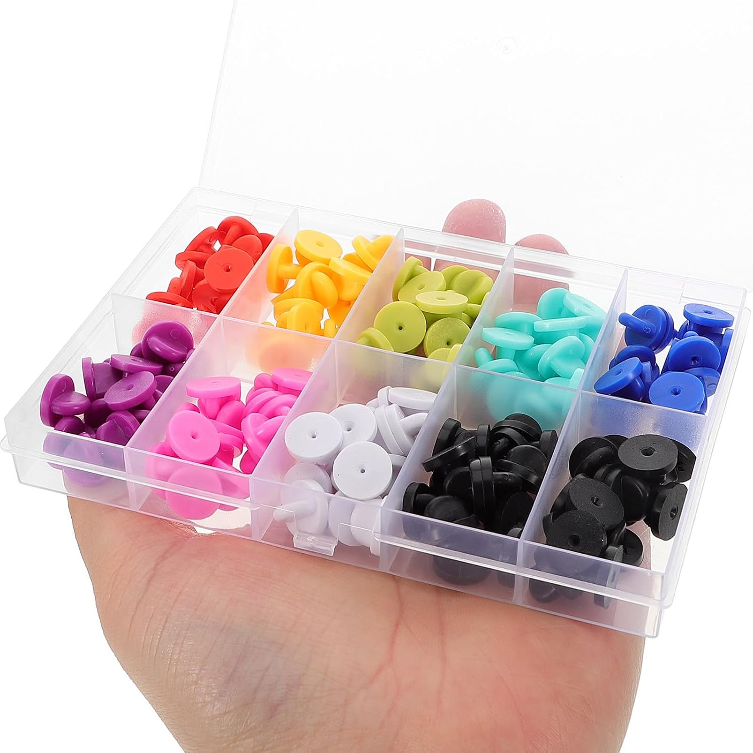 Rubber Lapel Pin Backs Locking Pin Backs Practical and Stylish with Simple Shape 1 Box for Jewelry Making and Projects