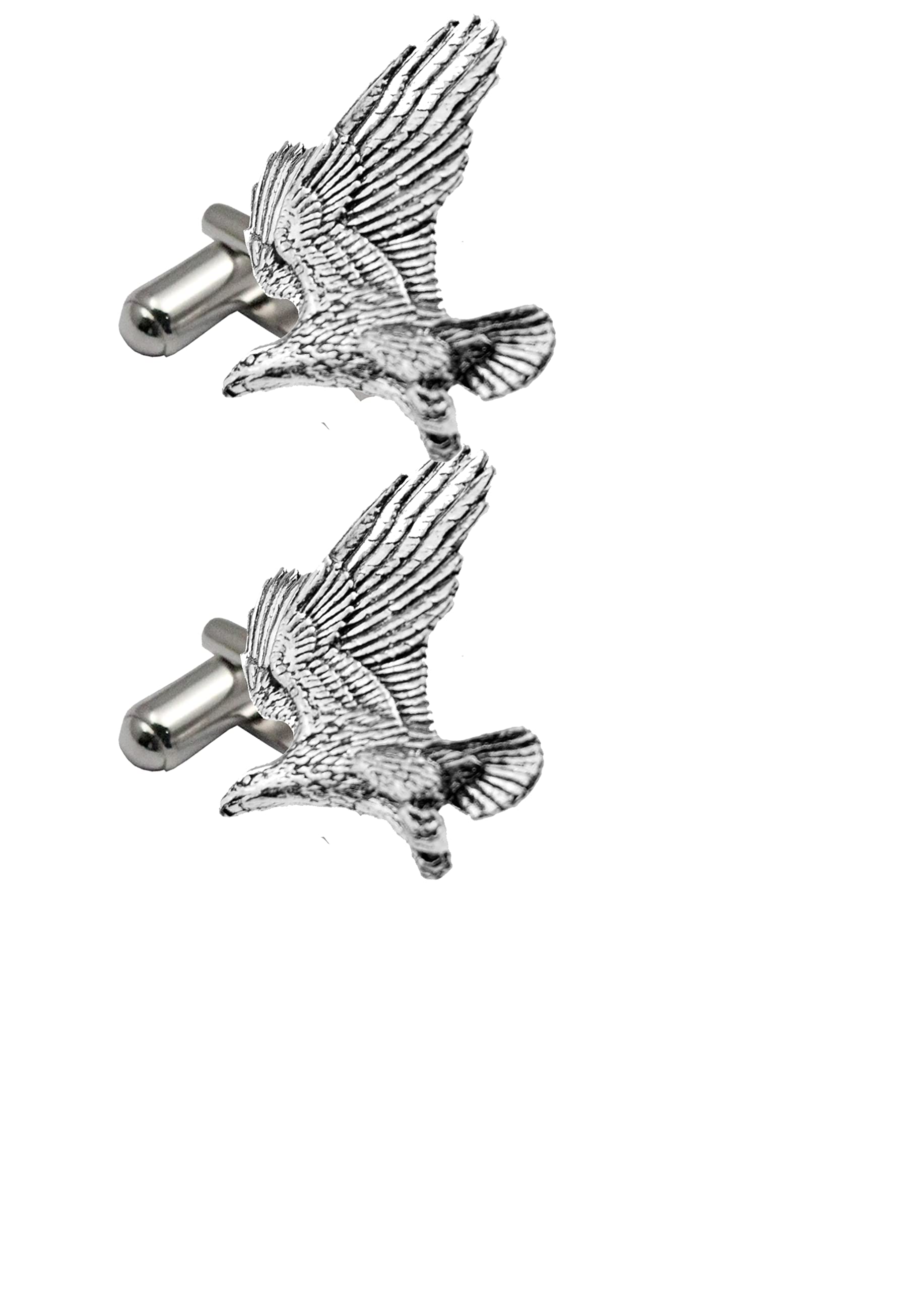 B14 Eagle Made From Fine English Pewter On A Pair Of Cufflinks Handmade In Sheffield By CreatedByJake