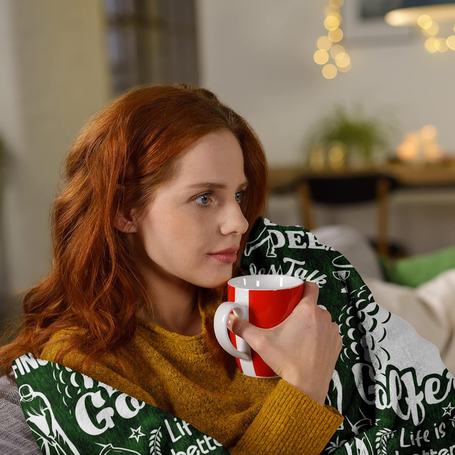 Golf Gifts for Men, Golf Gift for Men Unique, Golfing Gift for Him, Birthday Thanksgiving Day Golfing Presents, Golfer Present for Sport Lover Blanket Gift 50"x60" - Image 3