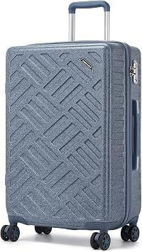 Medium Suitcase, Lightweight Hard Shell Luggage with 4 Wheels