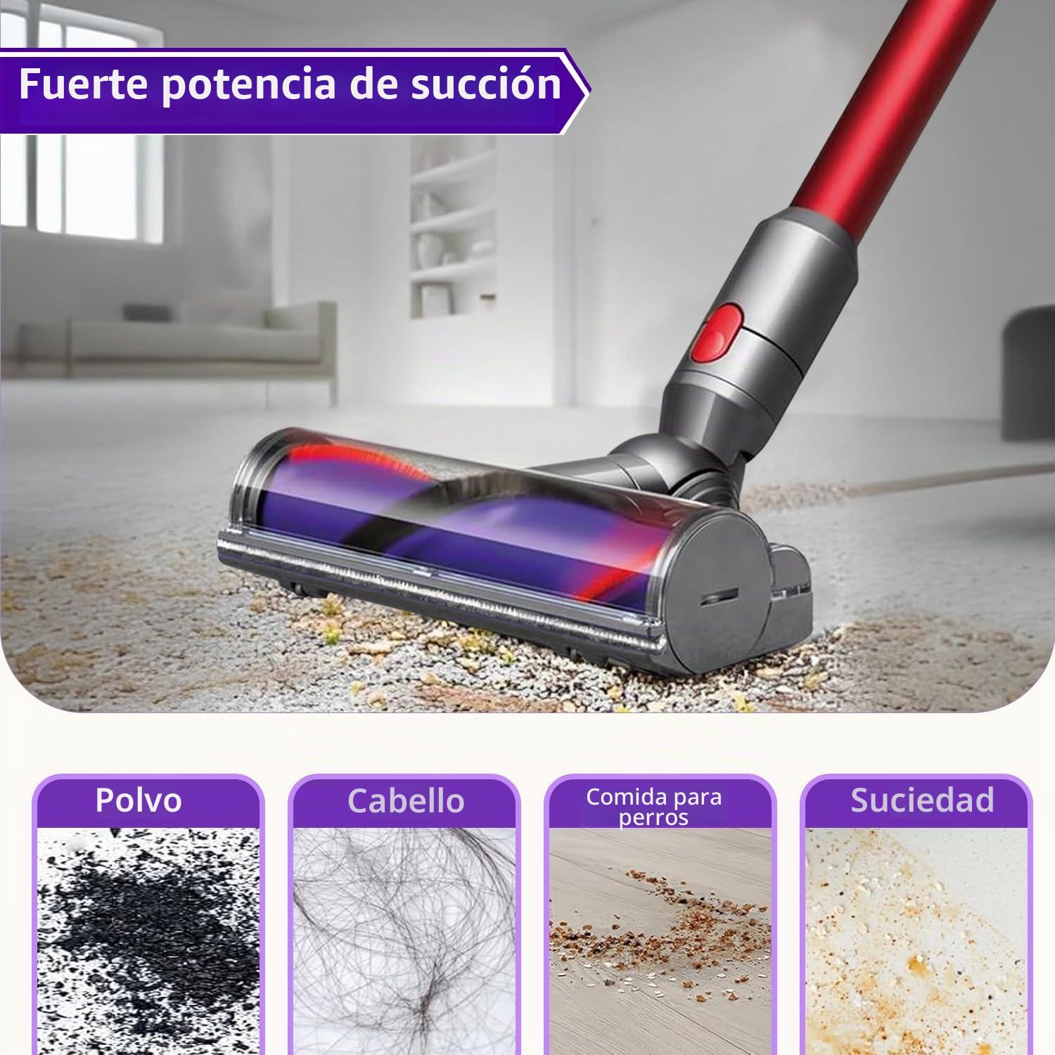 Cepillo para Dyson V12 Detect Slim, Recambios Cepillo de Cabezal Limpiador de Cabezal de turbina para Dyson V12 Slim Aspiradoras, Repuestos Brush para Moquetas y Suelos Duros
