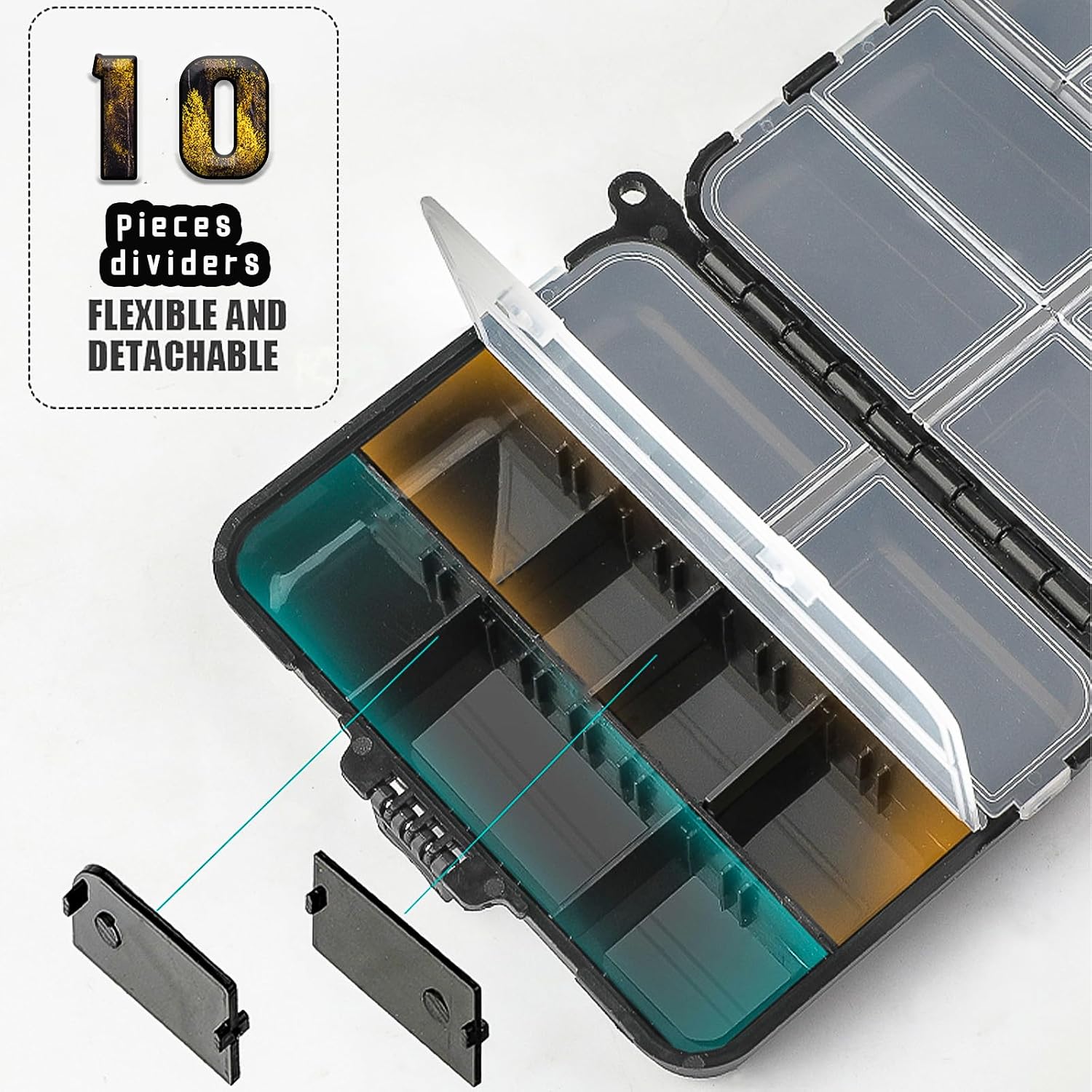 5 Pack Mini Plastic Tackle Boxes for Small Tackle Box Organizer, Ideal for Fishing Storage Containers, Kayak Fly Boxes Large