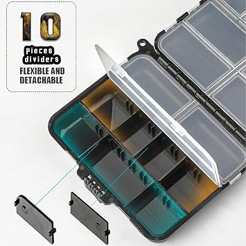 5 Pack Mini Plastic Tackle Boxes for Small Tackle Box Organizer, Ideal for Fishing Storage Containers, Kayak Fly Boxes Large