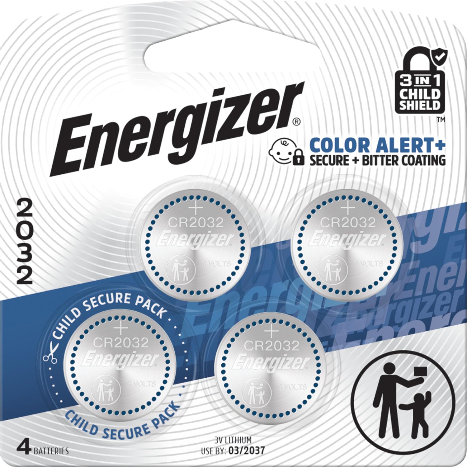 Energizer Cr2032 3V Lithium Coin Battery, Pack of 4
