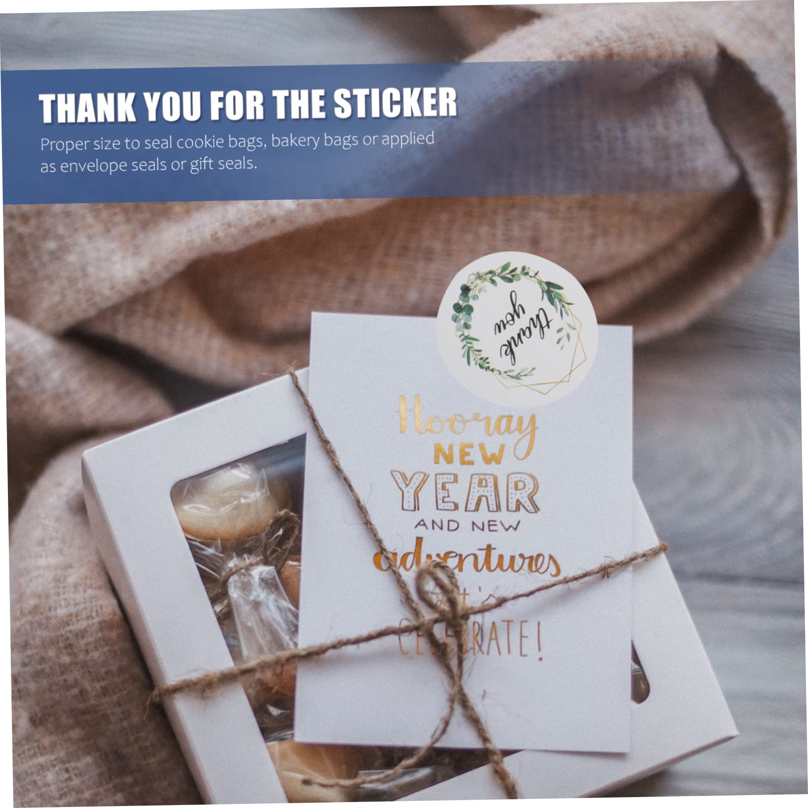 Tofficu 18rotoli Adesivi Ringraziamento Per Decorazioni Di Feste Di Stickers Autoadesivi Floral Per Buste Sacchetti e Regali Etichette Per Compleanni e Matrimoni