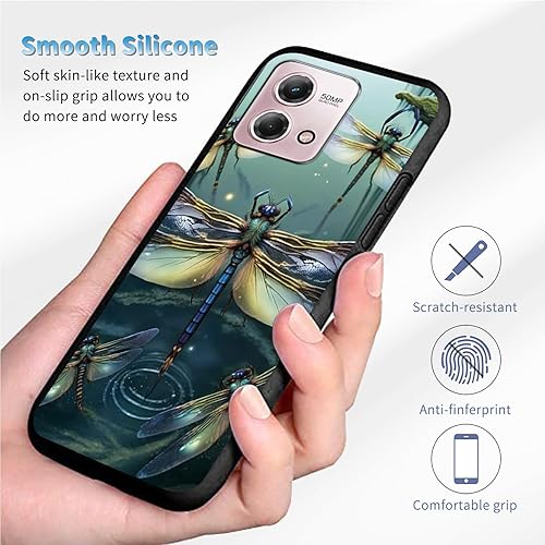 Miniatura 4 de Funda delgada para Moto G Stylus 4G (2023), para Moto G Stylus 4G 2023 TPU Bumper Funda con diseño de libélula funda de silicona de goma suave para