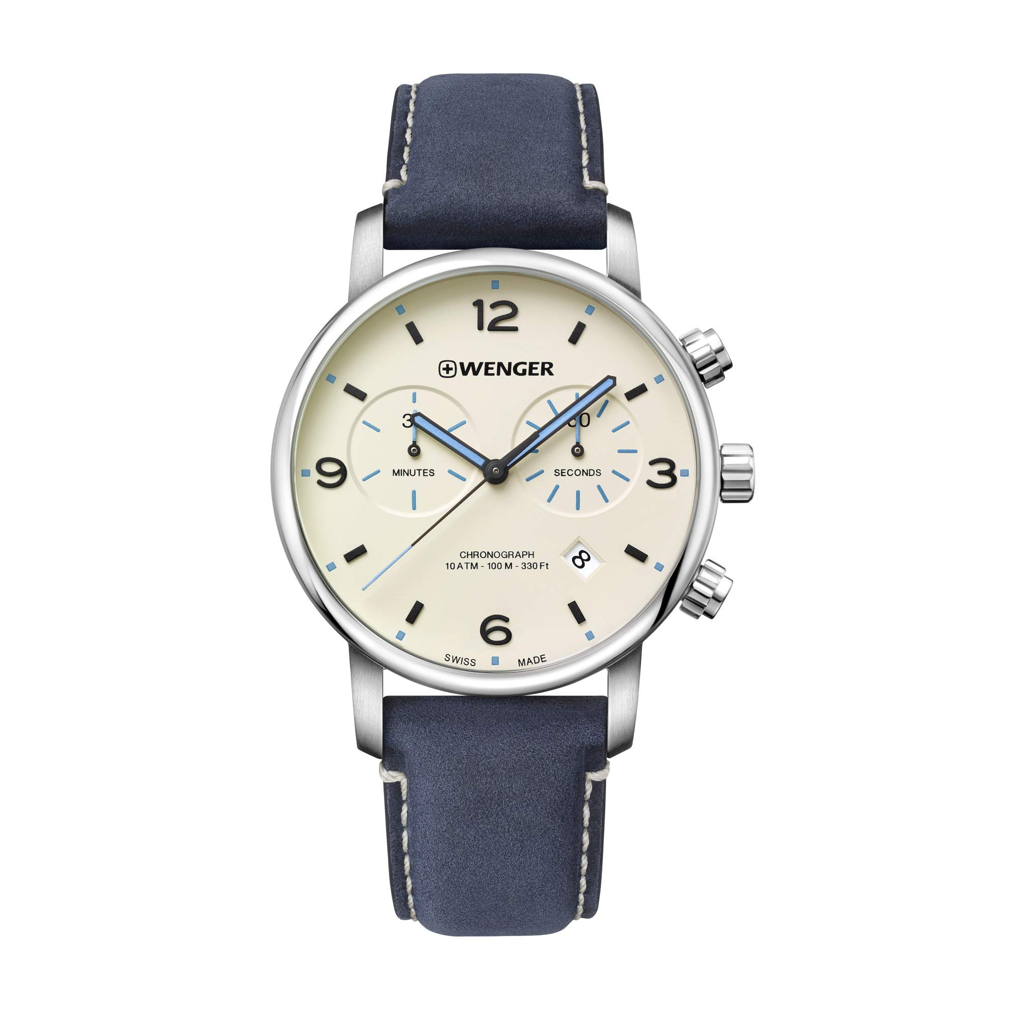 WENGER Swiss Made Urban Metropolitan Chronograph Off-White Dial Mens Watch - 01.1743.119 (B07QMSJGQF) Amazon Price History, Amazon Price Tracker