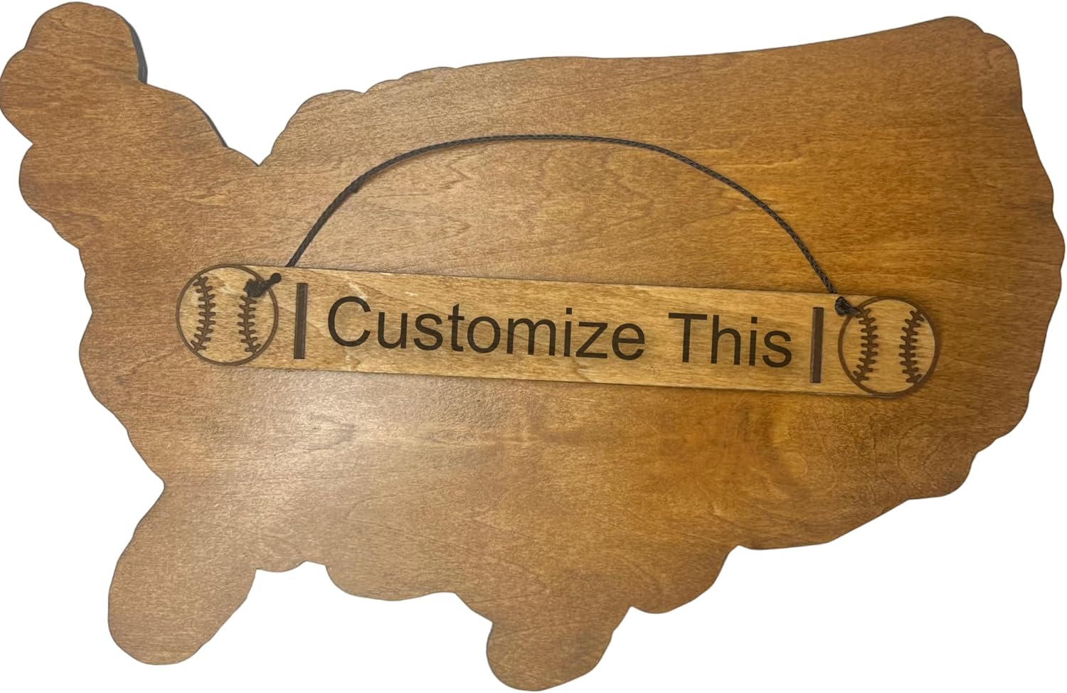 Baseball Stadium Tracker: Handcrafted Travel Map with Ballpark Blueprint Pieces (Dark Brown, Custom Map)