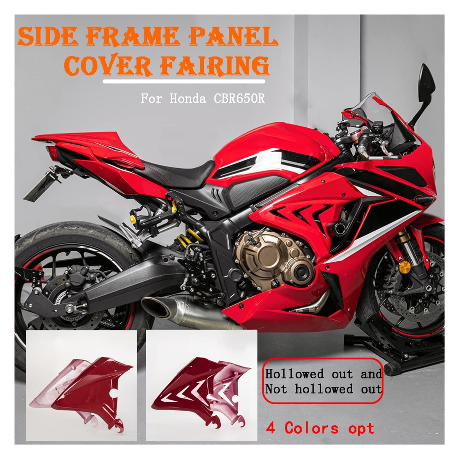 ABLSUR Moto Carénage Protection Pour Cbr650r Pour CBR 650 R 2019-2024 Moto Carbone Flanc Becquet Carénage Vent Aile Miroirs