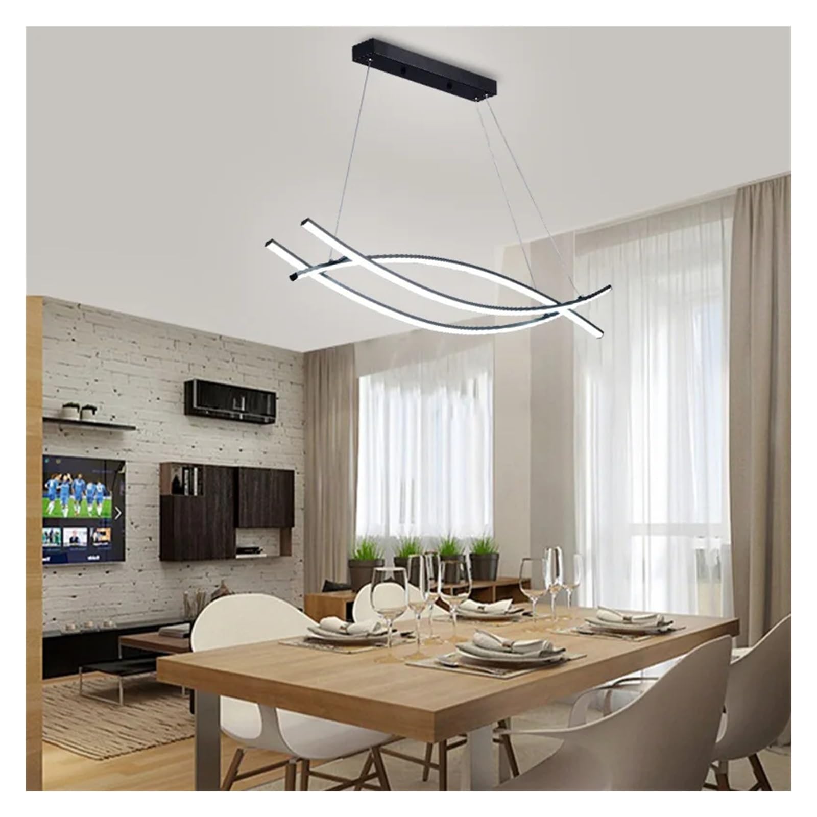 Lustres réglables LED pour éliminer les zones d'ombre sur la table de cuisine