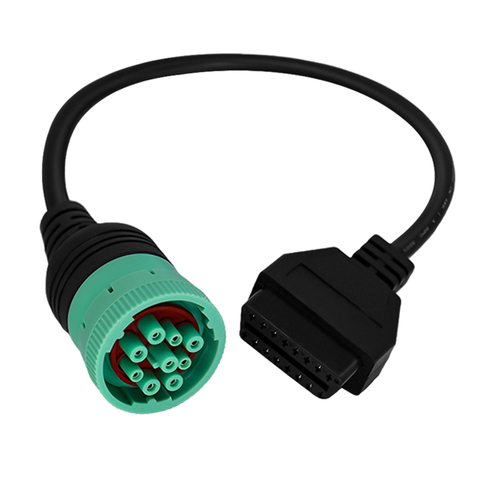 AMHTDOL 9 Pin to 16 Pin OBD2 Adapter Cable for Heavy Duty Trucks