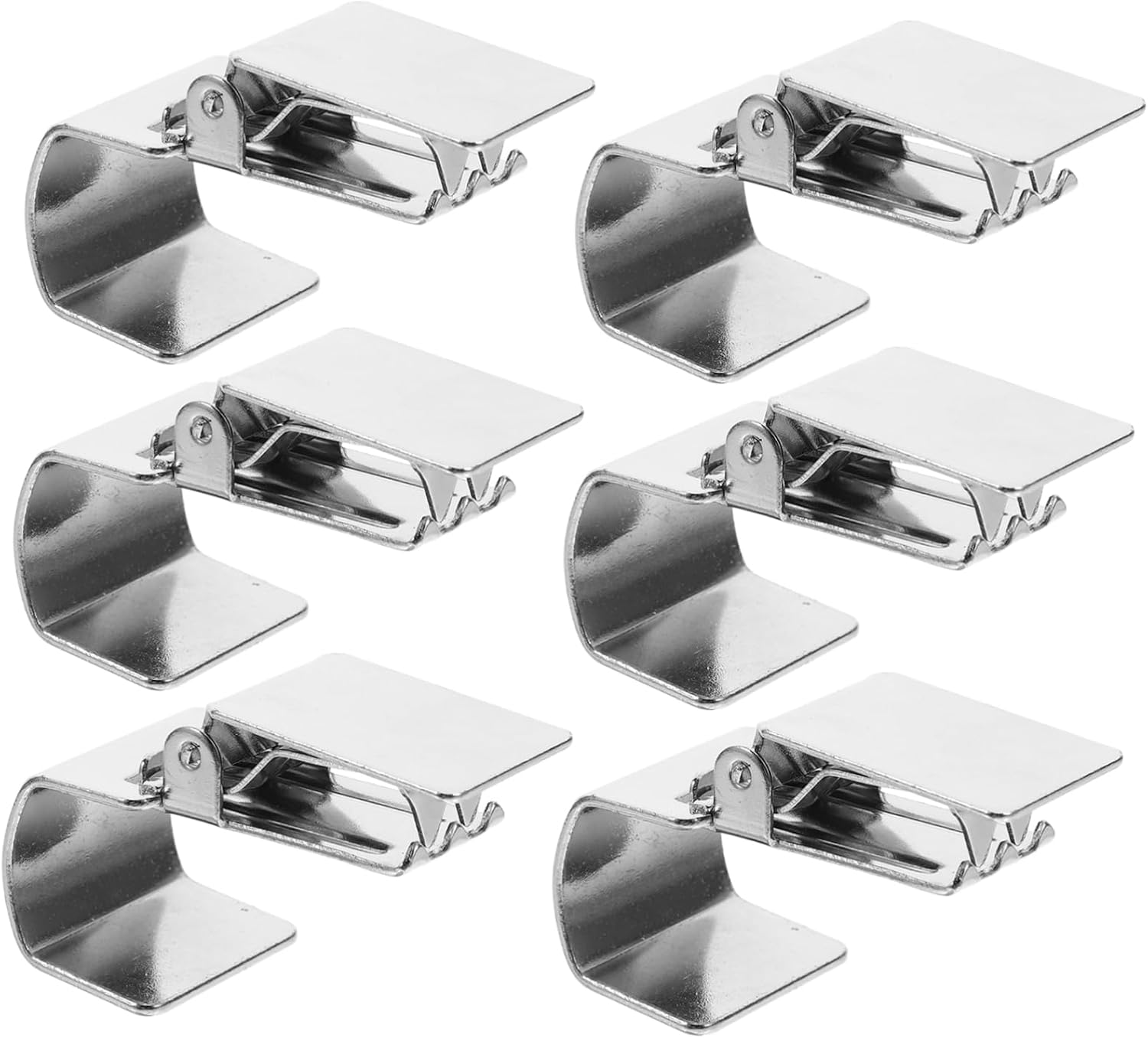 6pcs Stainless Steel Carpet Curtain Clips Rug Holders Versatile Use Easy to Install Rug Hangers for Displaying Blankets