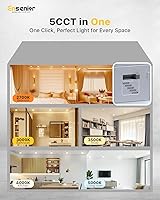 Vista 2 de Ensenior 16 Pack 6 Inch LED Recessed Ceiling Light, Dimmable, 6000K Clear White, 1050LM 12W 120V, High Brightness Canless Wafer Downlight