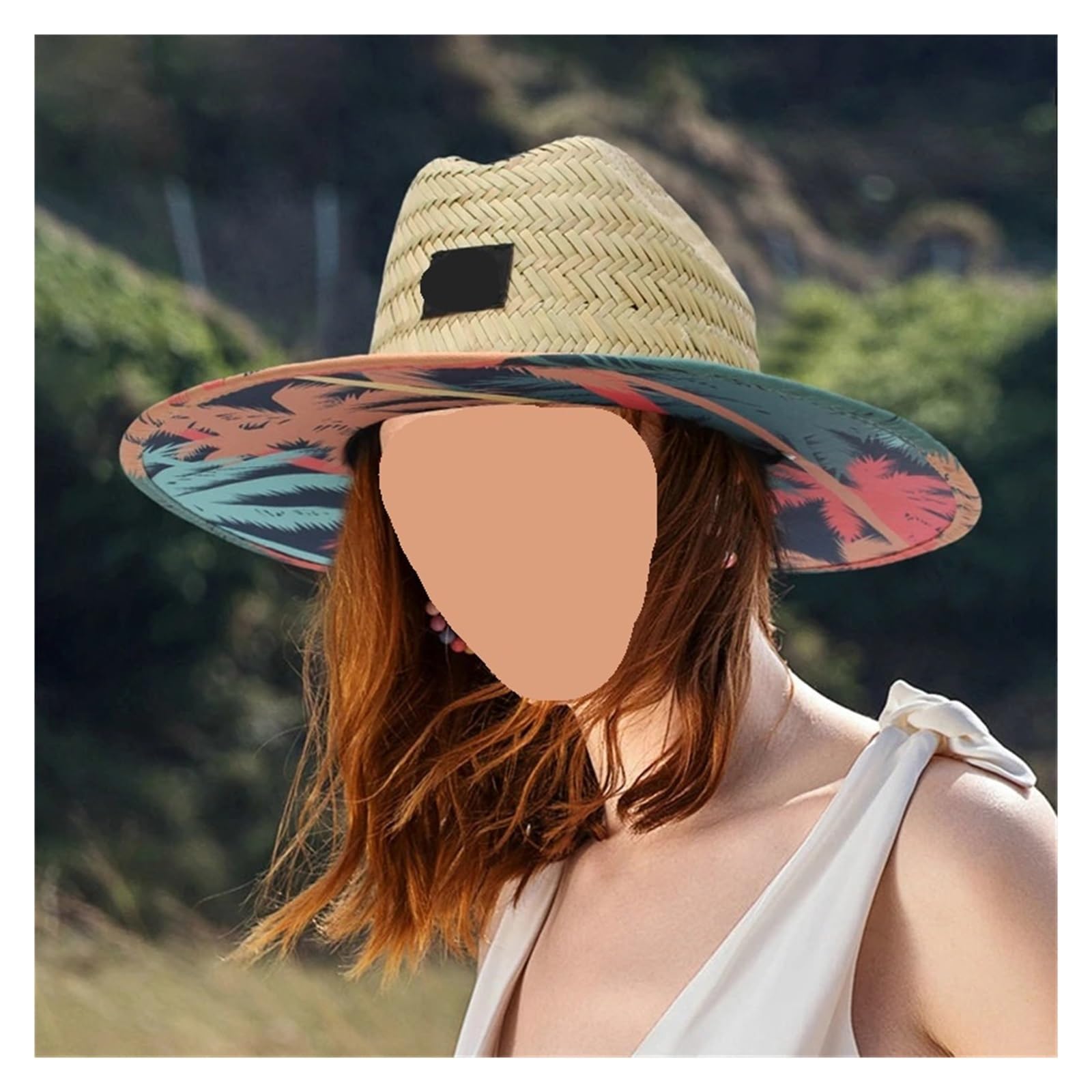 1PC/2 uds sombrero de mujer paja verano playa sol al aire libre señora