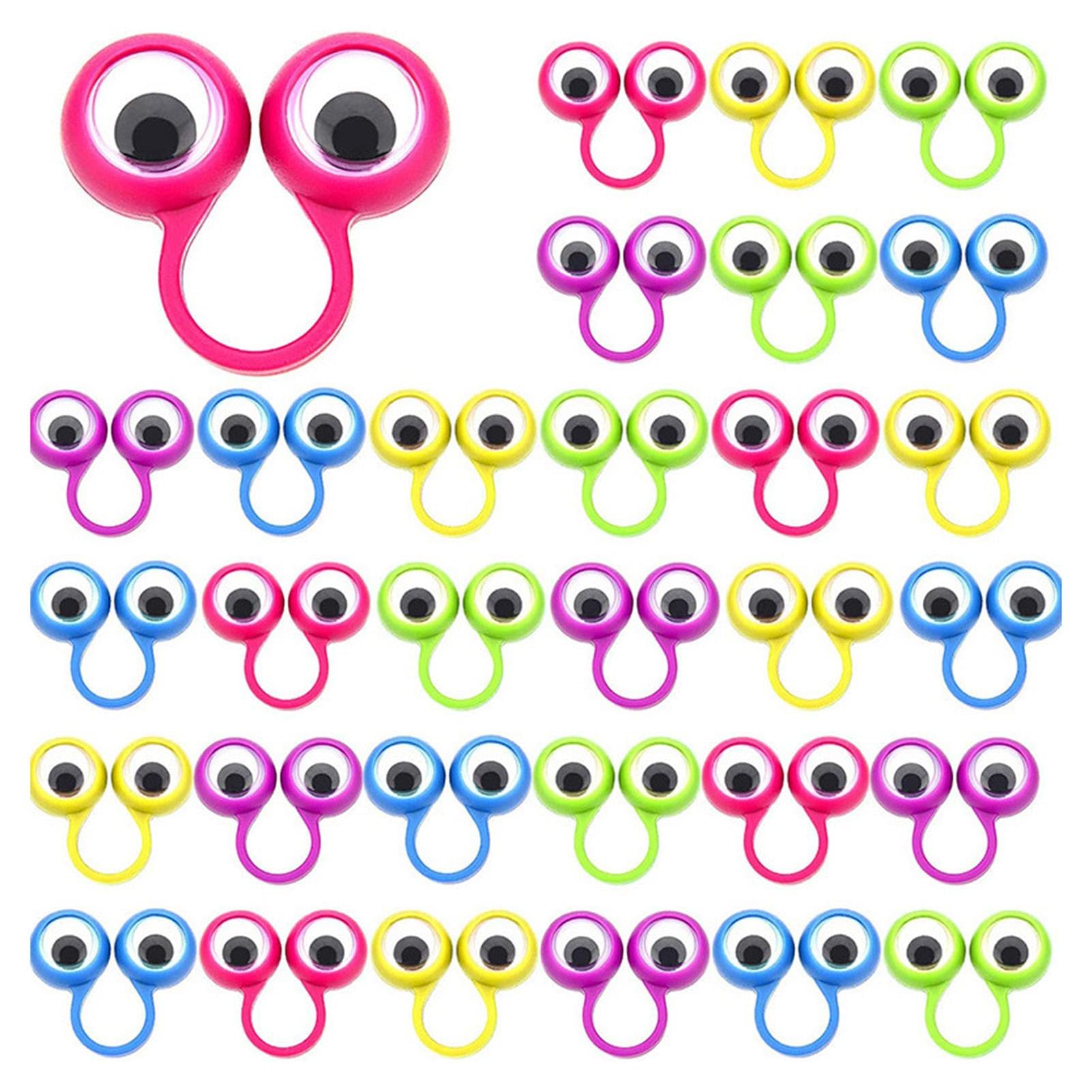 10 Marionetas De Dedo Con Ojos Saltones – Juguetes De Fiesta Para Niños, Ideales Para Teatrillos Y Cuentacuentos (Color Aleatorio)